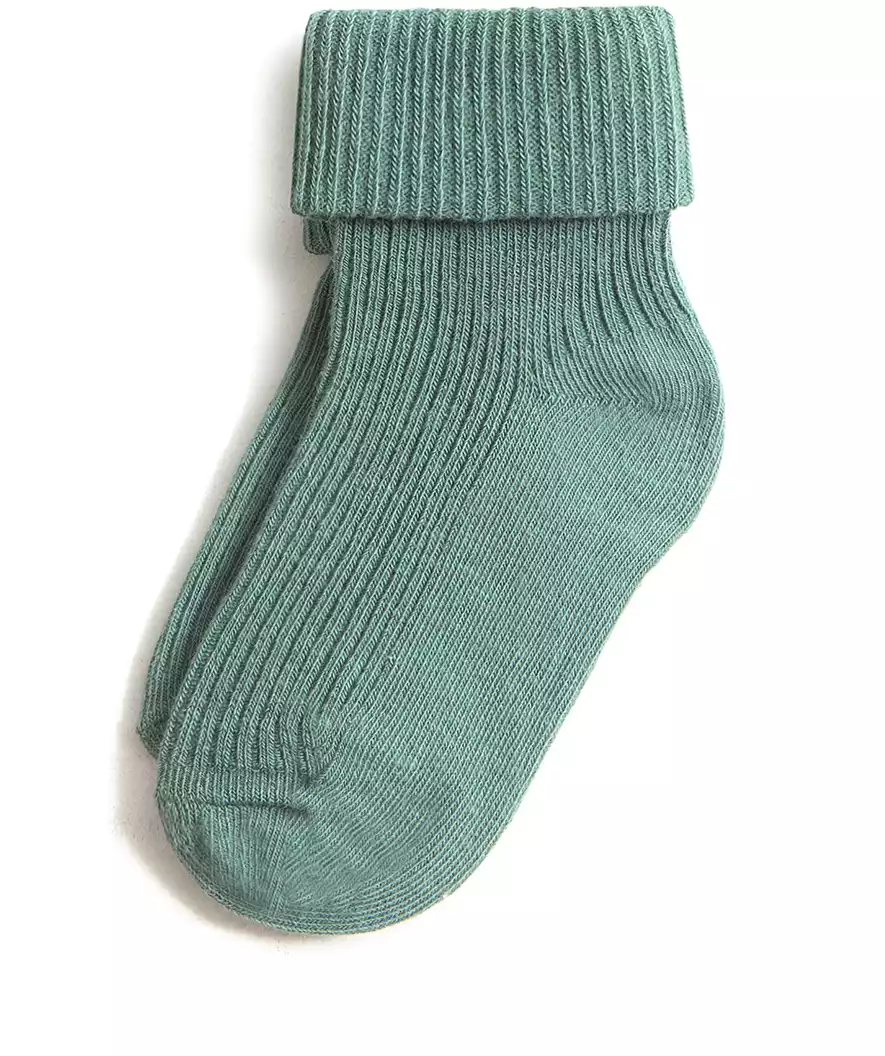 Носки в рубчик с подворотом