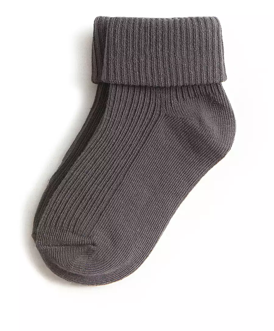 Носки в рубчик с подворотом