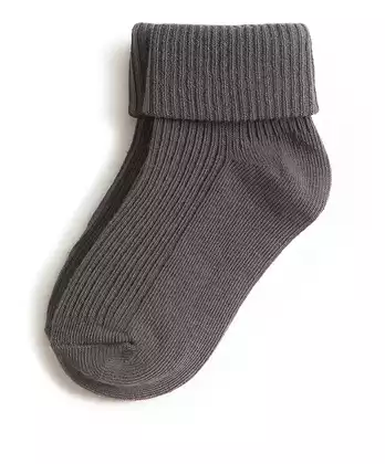 Носки в рубчик с подворотом