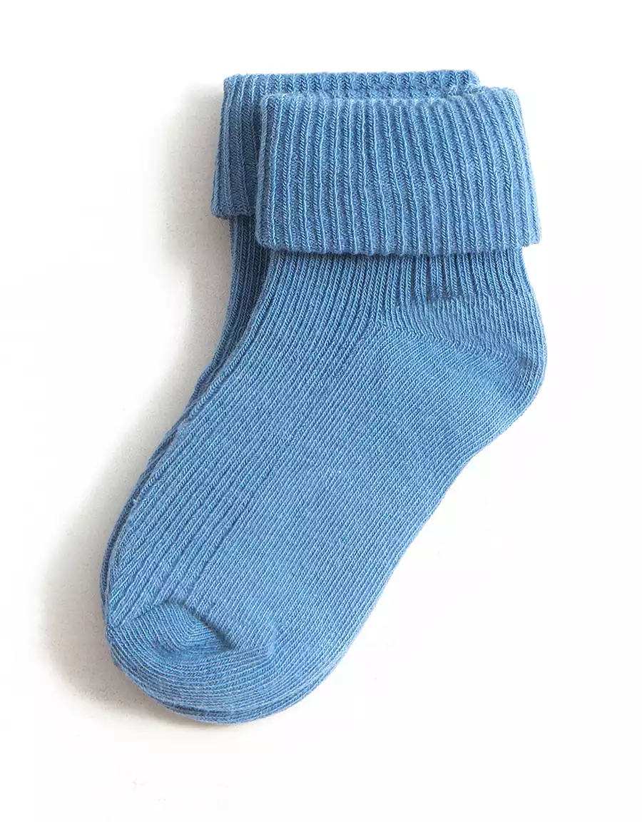 Носки в рубчик с подворотом