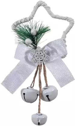 Новогоднее подвеска 15х8,5 см Звезда Белая 058D-7516D