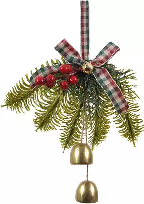 Новогоднее подвеска 12,5х19 Колокольчики на ветке 058D-7518D