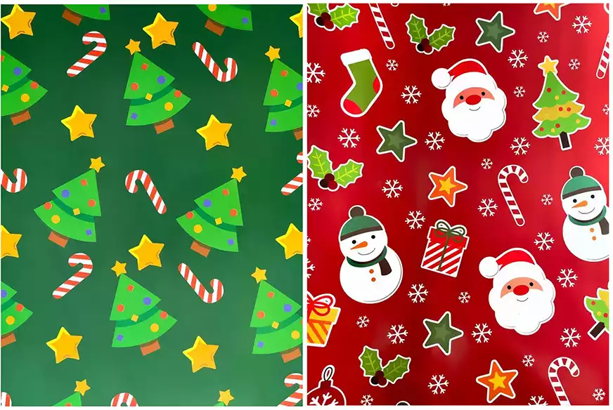 Бумага для упаковки подарочная новогодняя 2 листа 70х100см OBL117384Y