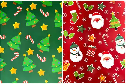 Бумага для упаковки подарочная новогодняя 2 листа 70х100см OBL117384Y