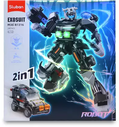 Конструктор блочный Трансформер-полицейский Sluban M38-B1316