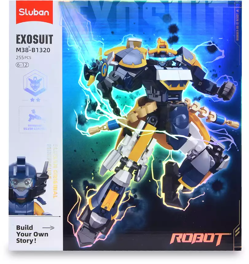 Конструктор блочный Трансформер с мечом Sluban M38-B1320