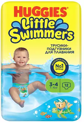 Трусики-подгузники для плавания HUGGIES Little Swimmers 3-4 (7-15 кг) 13 шт.