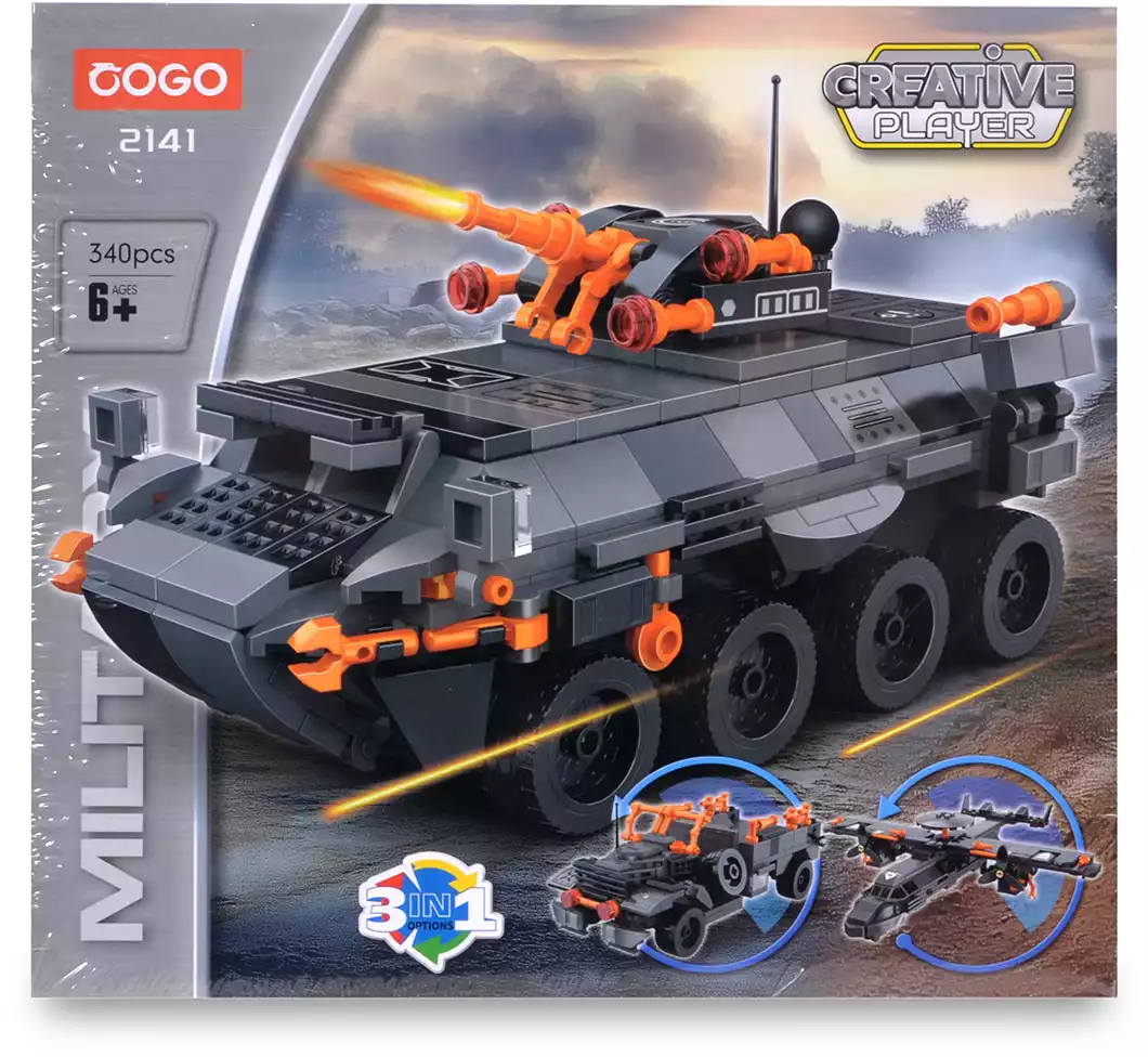 Конструктор блочный Военная техника 3 в 1 COGO 2141