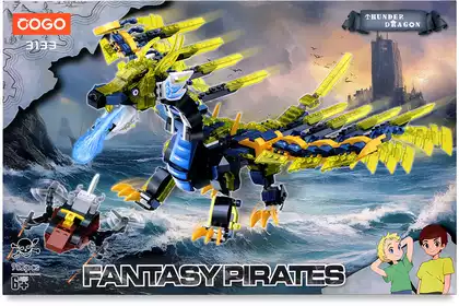 Конструктор блочный Дракон COGO 3133