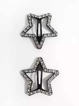 Набор зажимов 2 шт Звезды стразы KEANU