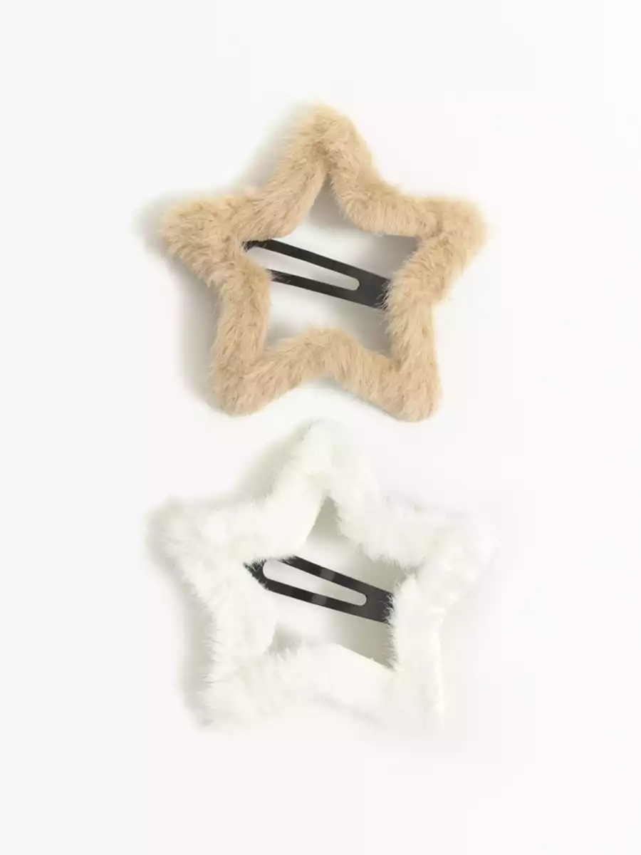 Набор зажимов 2 шт звездочки плюш Vulpes