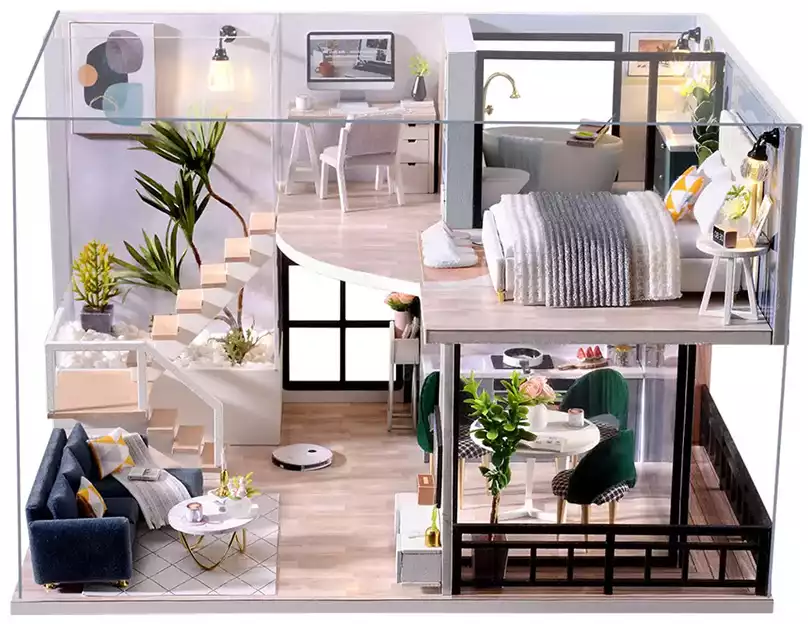 Конструктор Roombox -2-х уровневая квартира L-032-B со светом