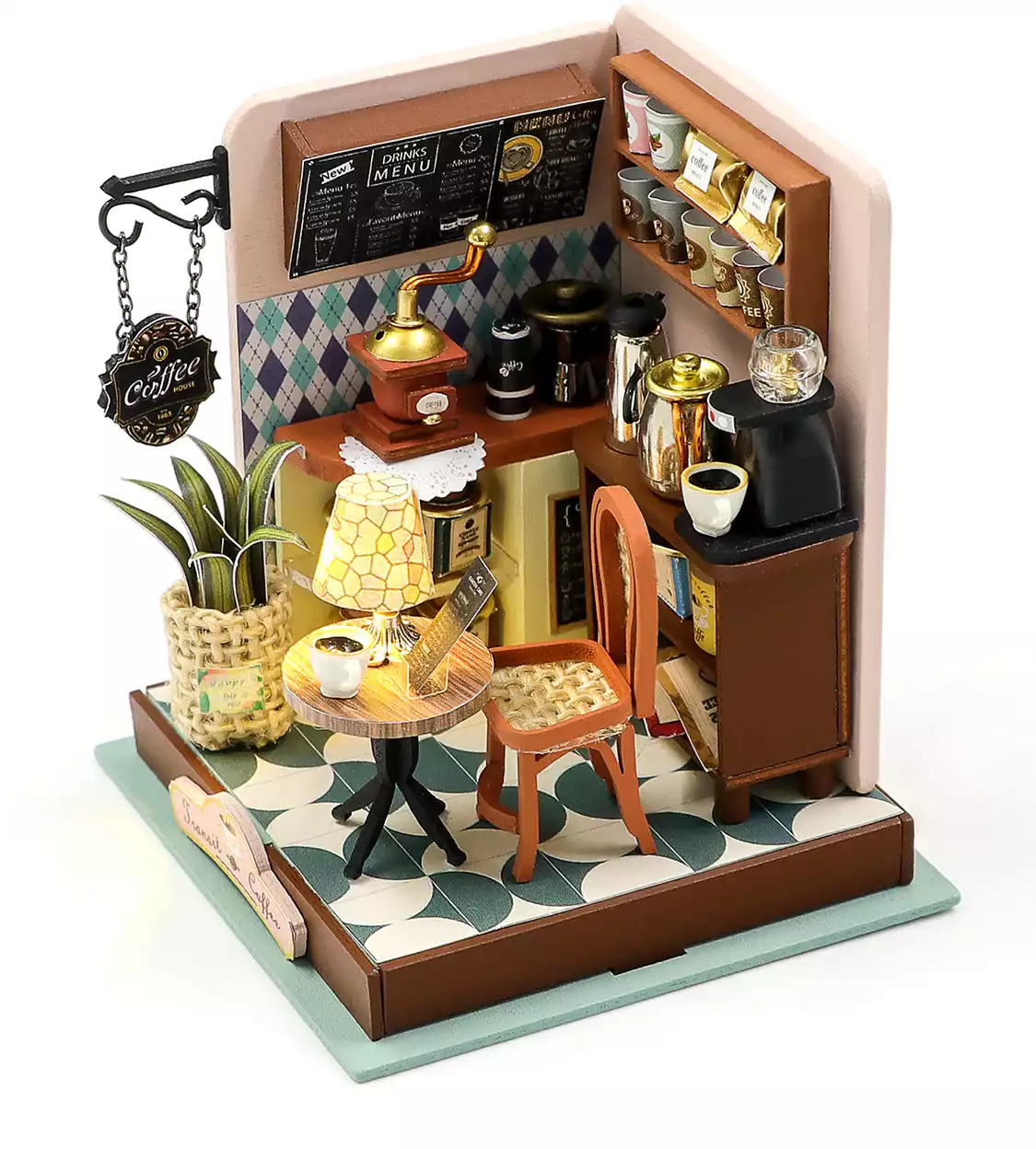 Конструктор Roombox-Кофейня S2301 со светом