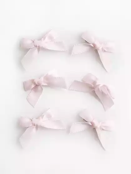 Зажим 6 шт розовые бантики 2,5х4 см Vulpes 058D-7718D