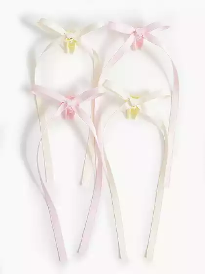 Краб для волос 4 шт бантики с лентами Vulpes