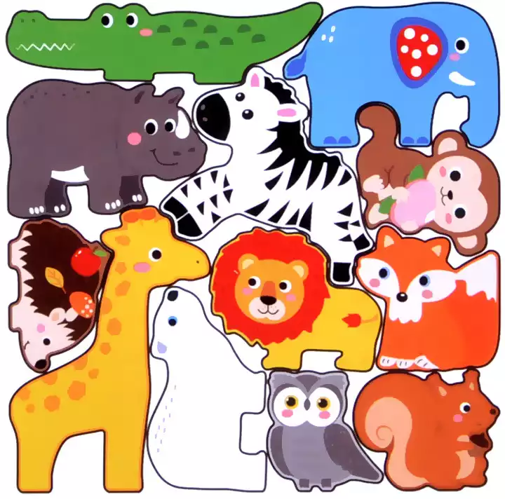 Игра пазл Домашние животные фигурные, магн. в мет. коробке BMZ-4C дерево