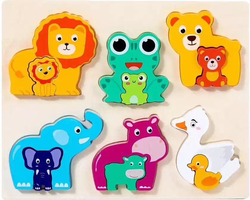 Рамка-вкладыш Большие и маленькие 1040-1 дерево