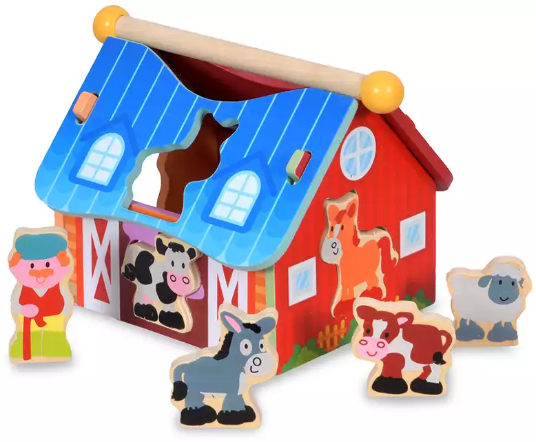 Сортер Домик для животных BZ73-485 дерево