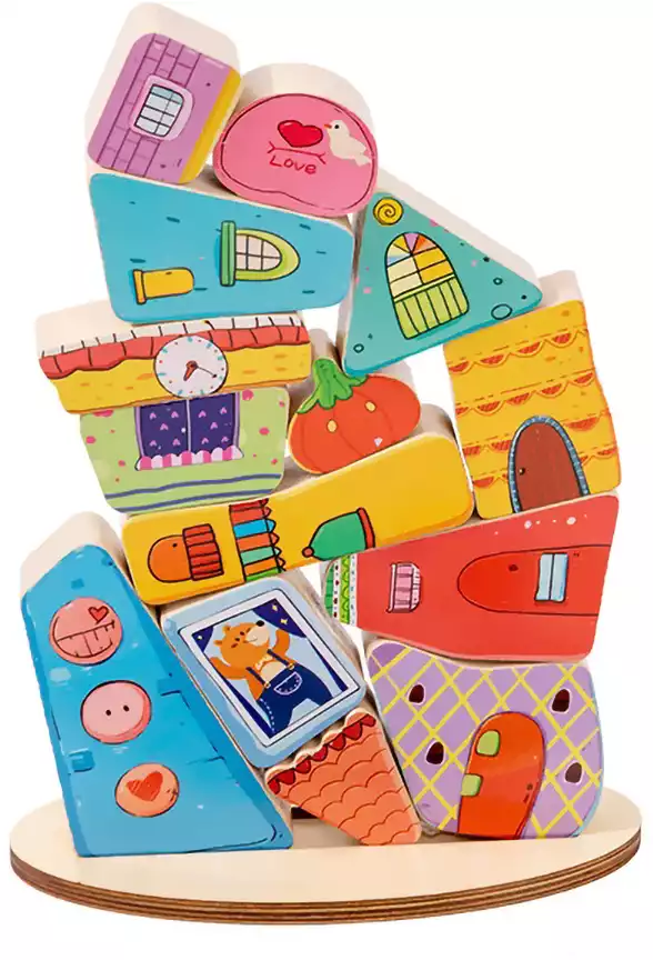 Главная Игрушки для малышей Логические игрушки Игра логическая балансир с карт. Разноцветная стройка BZ73-541деревоИгра логическая балансир с карт. Разноцветная стройка BZ73-541дерево