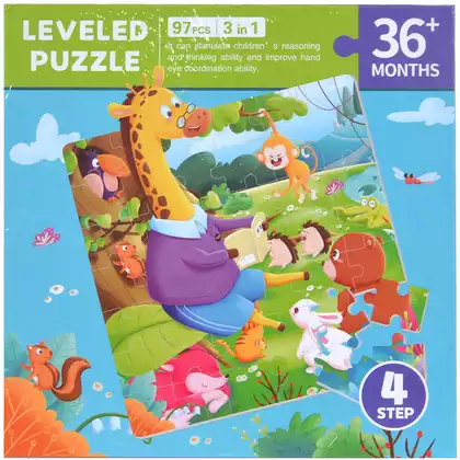 Настольная игра Весёлые пазлы Зоопарк BZ73-525