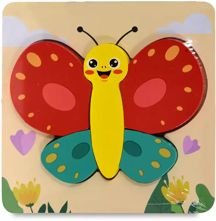 Пазл объёмный Яркая бабочка BZ73-385 дерево