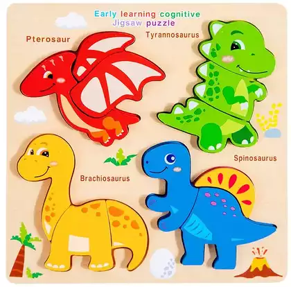 Пазлы объёмные Динозавры-4 BZ73-214 дерево