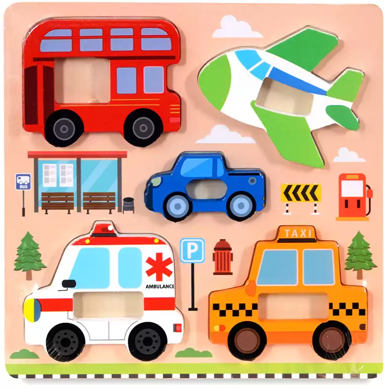 Пазлы для малышей Гараж BZ73-206 дерево