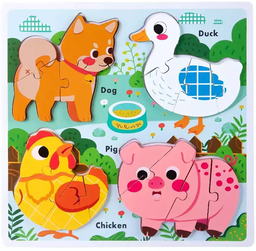 Пазлы объёмные Домашние питомцы BZ73-265 дерево