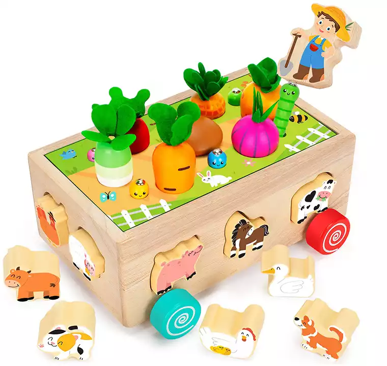 Игра сортер Передвижной огород BZ73-537 дерево