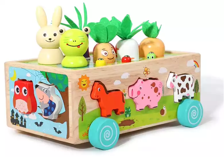 Игра сортер Друзья-огородники BZ73-482 дерево