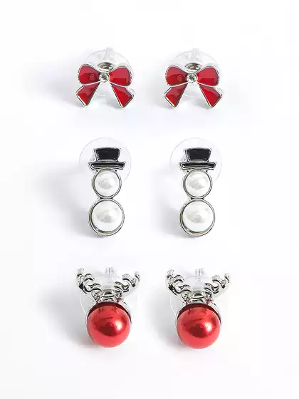 Серьги в наборе 3 пары гвоздики НГ Vulpes 058D-7707D