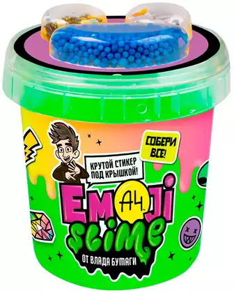 Слайм-Антистресс Emoji-slime зеленый 110 г Влад А4