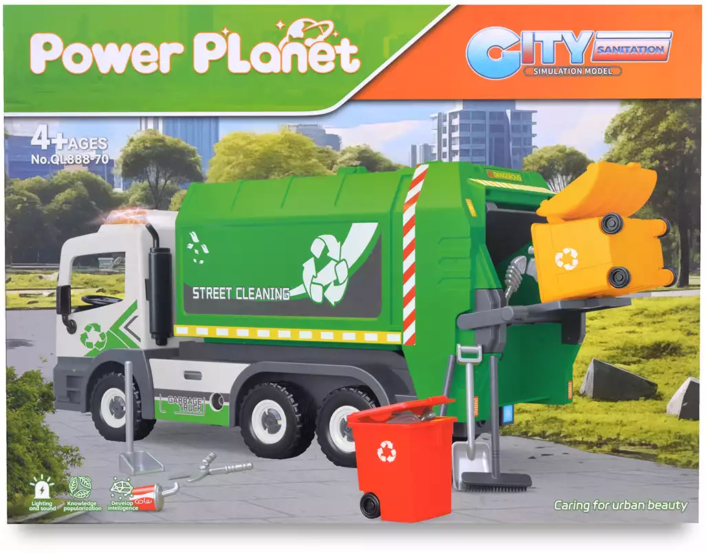Набор мусоровоз с аксессуарами QL888-70
