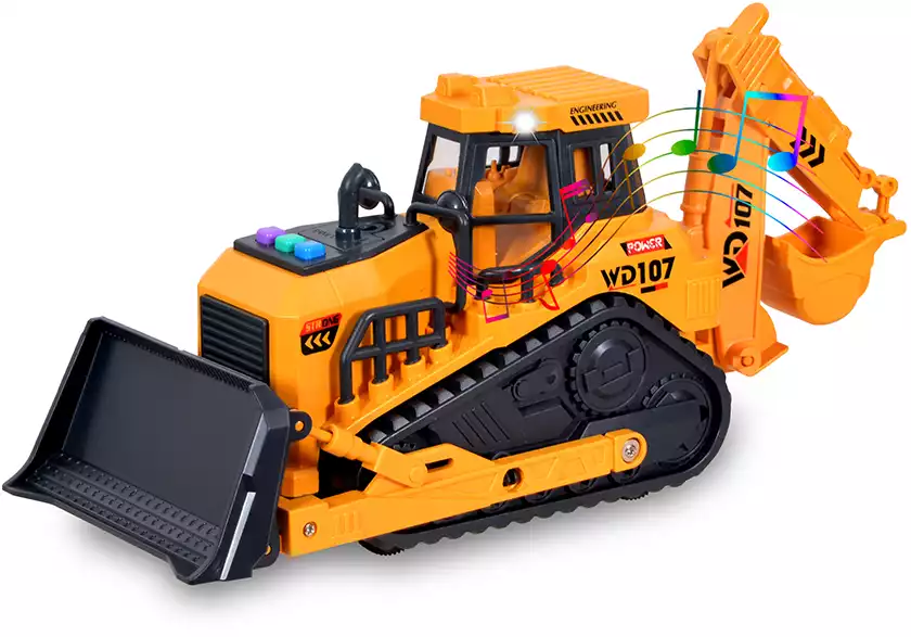 Маш. инер. WD107-A Бульдозер с ковшом свет/звук