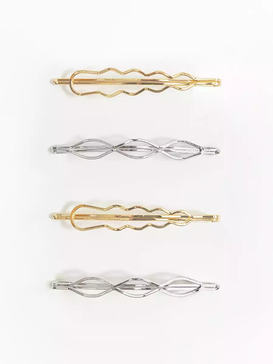 Невидимка для волос 4 шт KEANU 058D-7798D