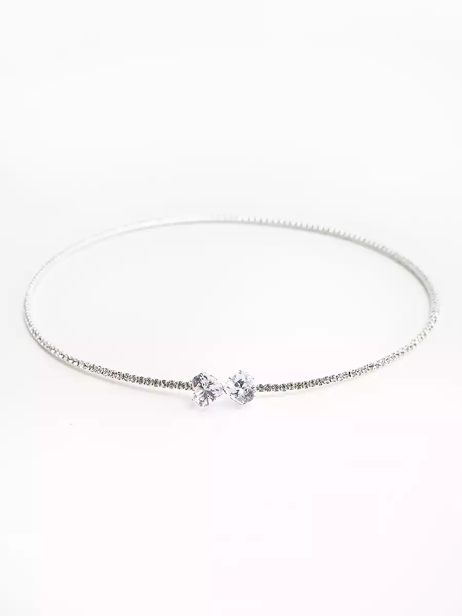 Чокер стразы сердца KEANU 058D-7829D