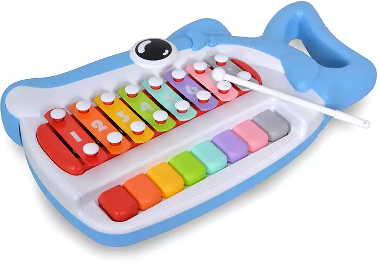 Игрушка музыкальная XQS2092A Металлофон Акула