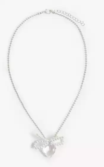 Цепочка сердце прозрачное Vulpes 058D-7866D