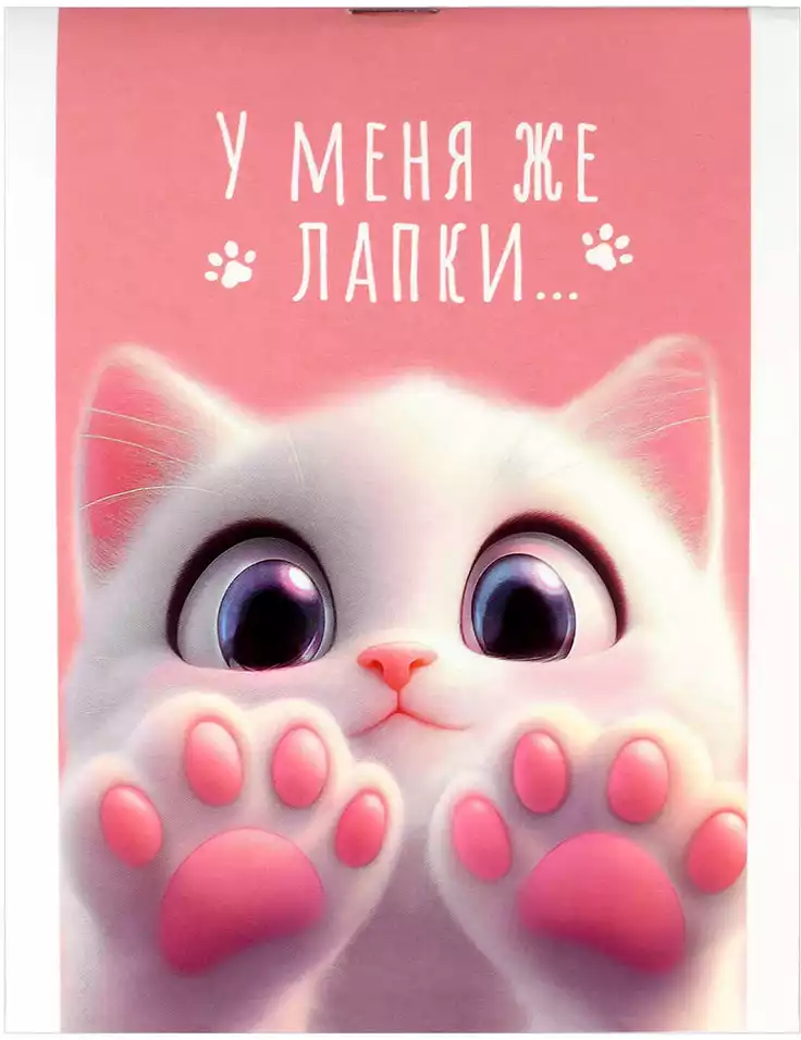 Блокнот А6 40л КОШАЧЬИ ЛАПКИ 71641