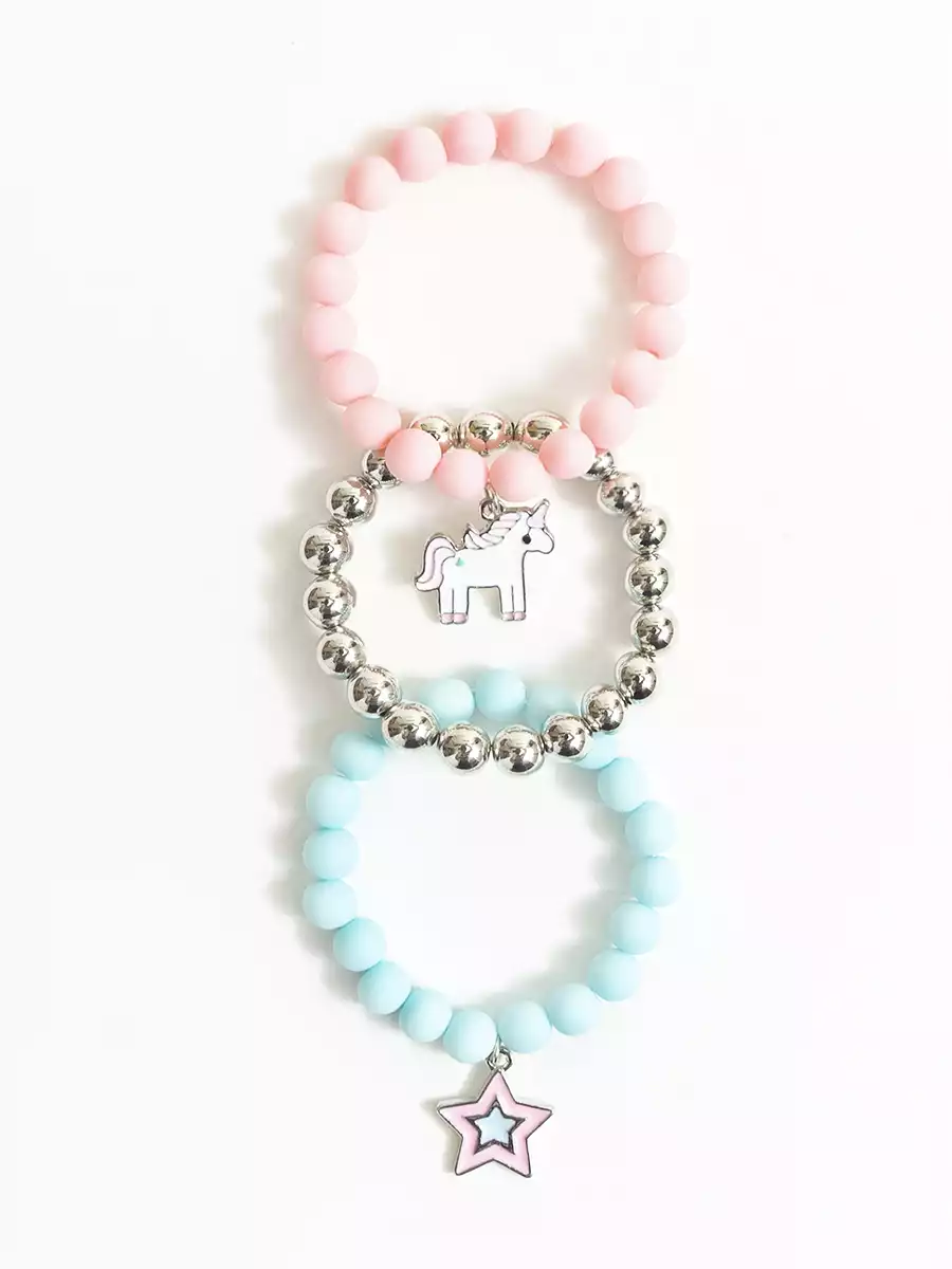 Браслет 3 шт пони,звездочка Vulpes 058D-7895D