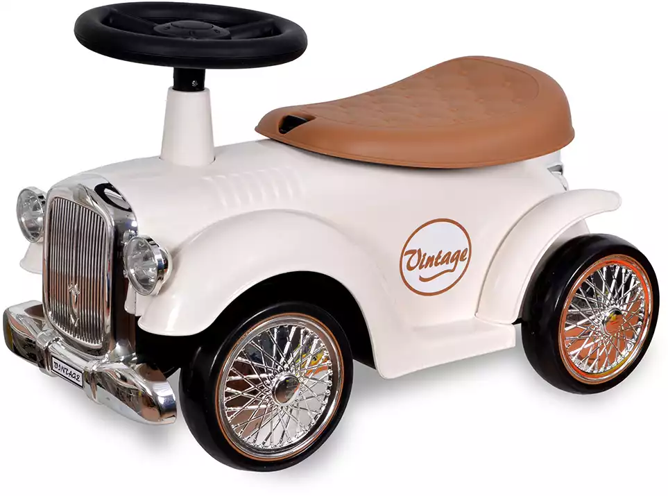 Машина-каталка PT675 Ретро бежевый, звук