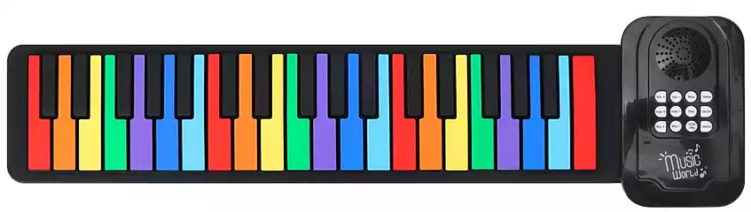 Пианино 666-32 гибкое радужное 37 кл.