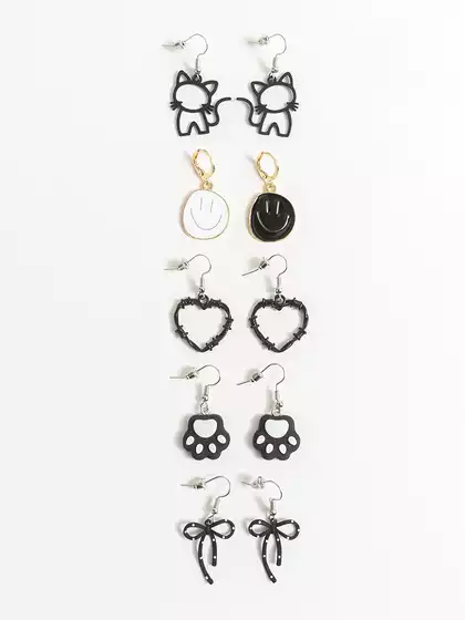 Серьги 5 пар Vulpes 058D-7909D