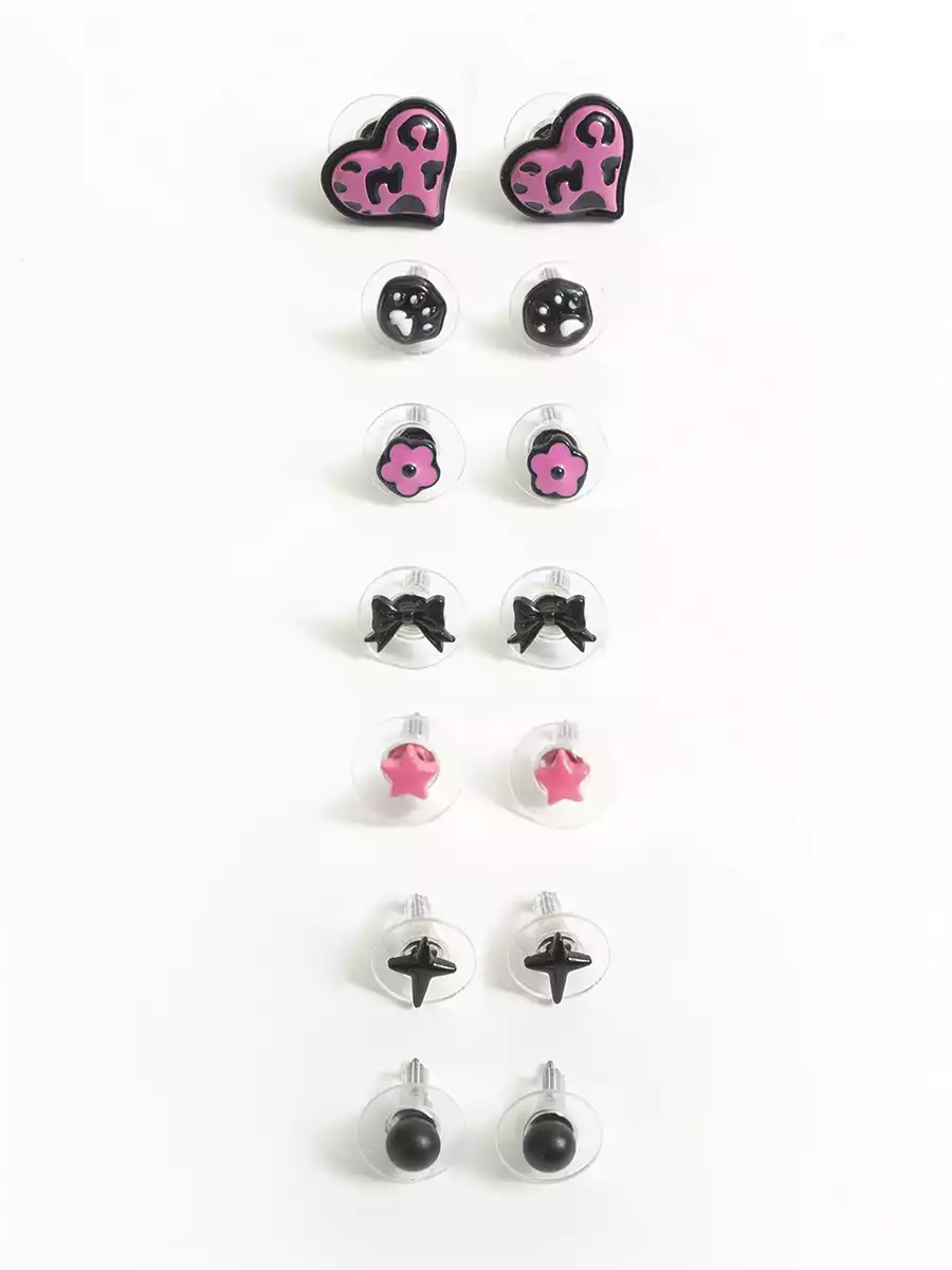 Серьги гвоздики 7 пар Vulpes 058D-7913D