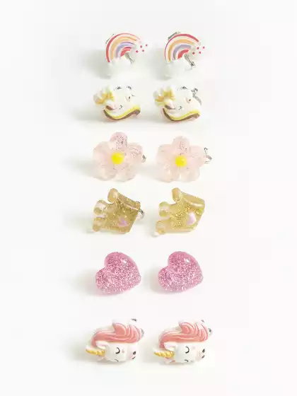 Серьги клипсы 6 пар Vulpes 058D-7915D