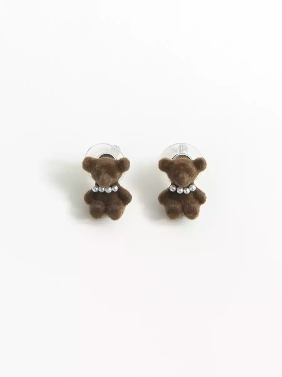 Серьги гвоздики 1 пара мишки Vulpes 058D-7917D