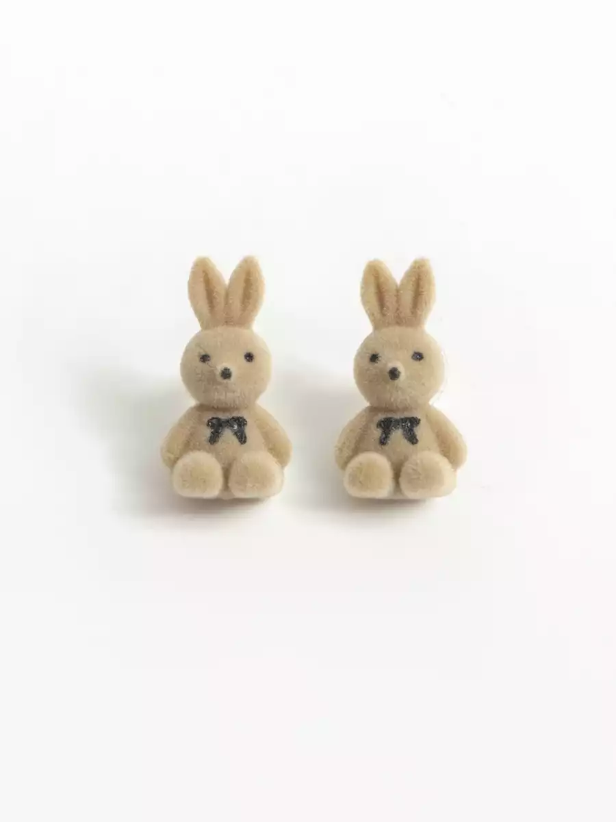 Серьги гвоздики 1 пара зайки Vulpes 058D-7918D