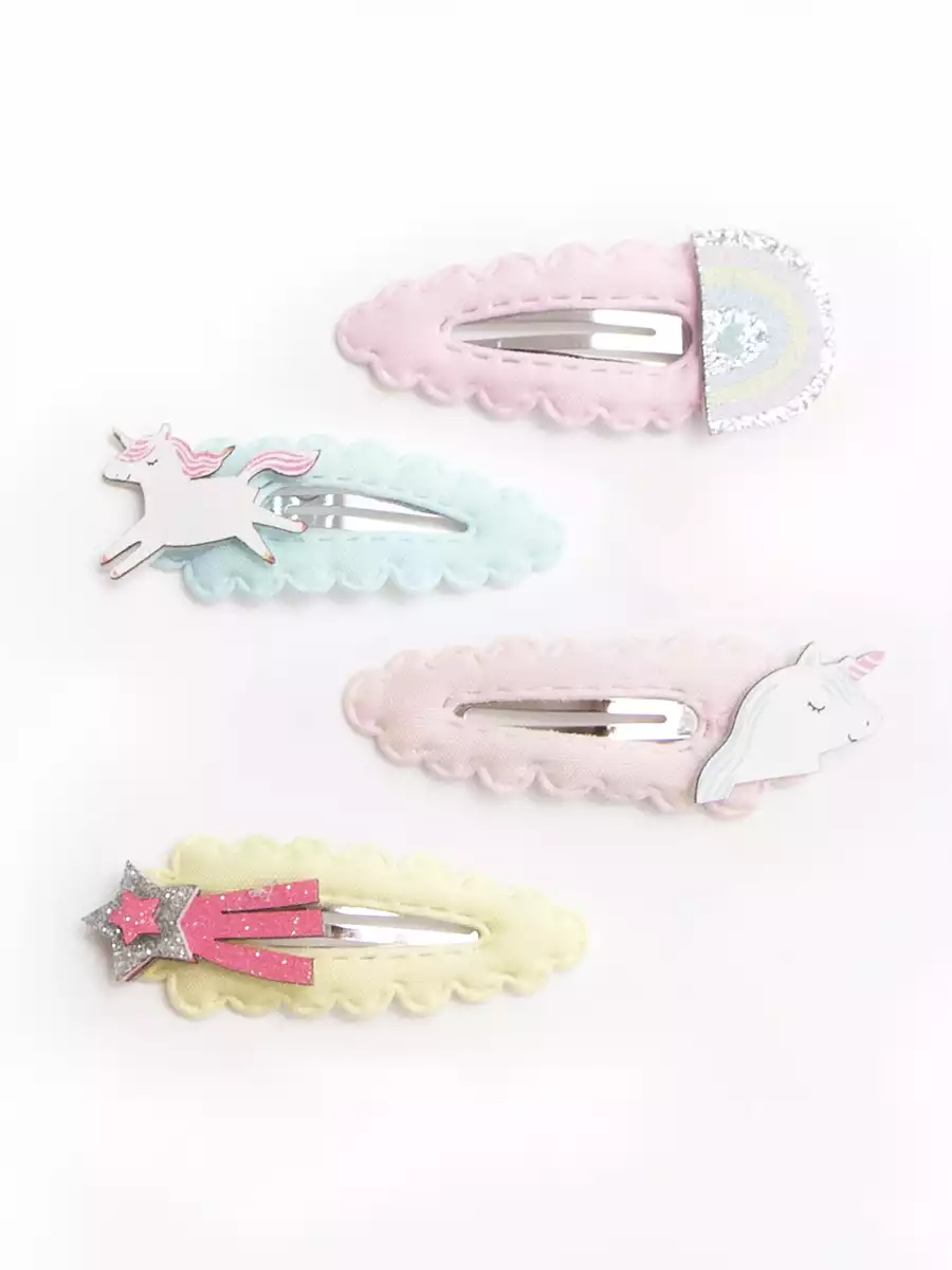 Зажим для волос 4 шт пони Vulpes 058D-7931D