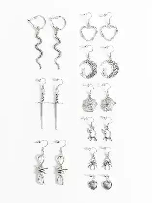 Серьги в наборе 9 пар 058D-7939D