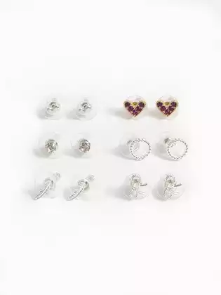 Серьги в наборе 6 пар 058D-7940D